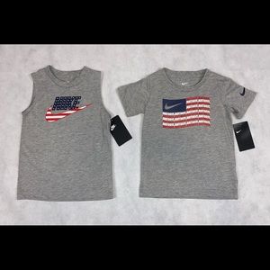 NWT!! 4t Nike Boys’ Patriotic Tee & Tank Set